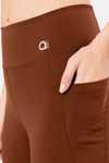 Amante High Rise Anti Microbial Track Pants - Potting Soil — thumbnail 4